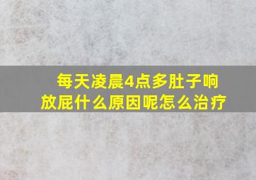 每天凌晨4点多肚子响放屁什么原因呢怎么治疗