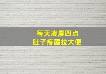 每天凌晨四点肚子疼醒拉大便