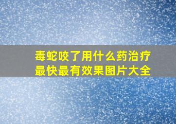 毒蛇咬了用什么药治疗最快最有效果图片大全