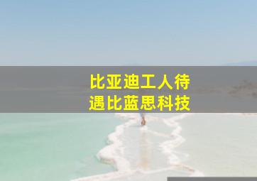 比亚迪工人待遇比蓝思科技