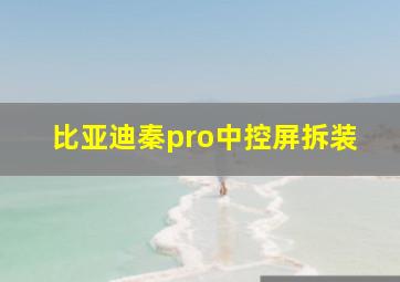 比亚迪秦pro中控屏拆装