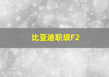 比亚迪职级F2