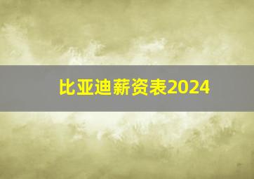 比亚迪薪资表2024