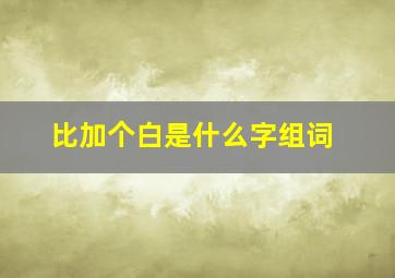 比加个白是什么字组词