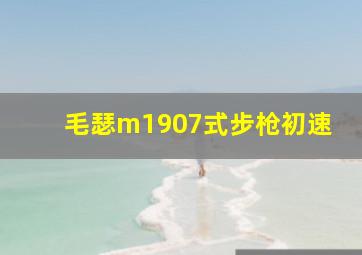 毛瑟m1907式步枪初速