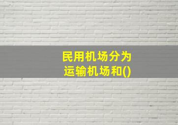 民用机场分为运输机场和()