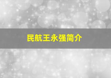 民航王永强简介