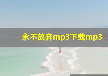 永不放弃mp3下载mp3