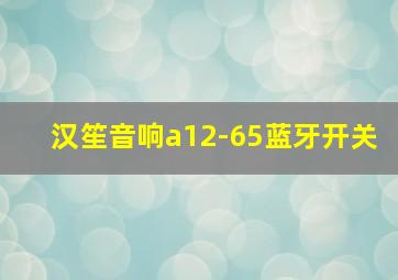 汉笙音响a12-65蓝牙开关