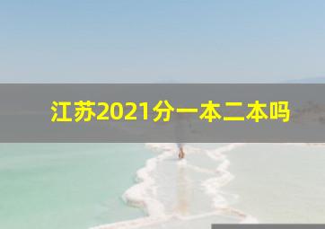 江苏2021分一本二本吗