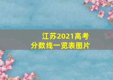 江苏2021高考分数线一览表图片