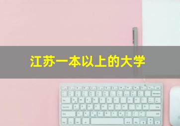 江苏一本以上的大学