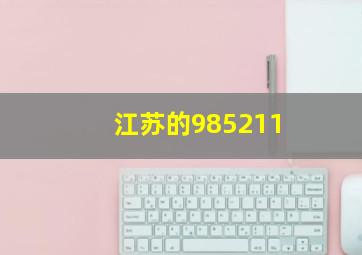 江苏的985211