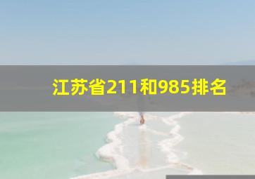 江苏省211和985排名