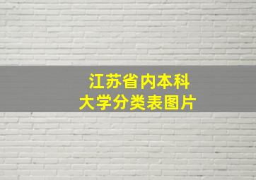 江苏省内本科大学分类表图片