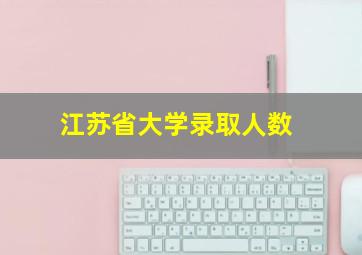 江苏省大学录取人数