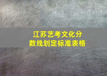 江苏艺考文化分数线划定标准表格