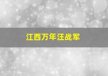 江西万年汪战军