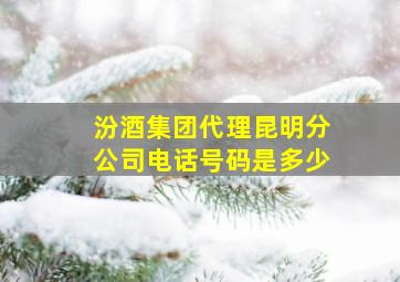 汾酒集团代理昆明分公司电话号码是多少