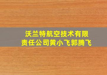 沃兰特航空技术有限责任公司黄小飞郭腾飞