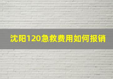 沈阳120急救费用如何报销