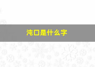 沌口是什么字