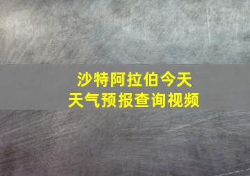 沙特阿拉伯今天天气预报查询视频