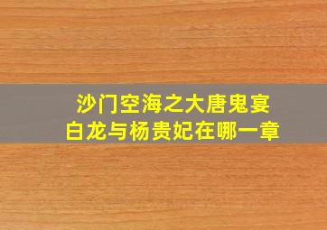 沙门空海之大唐鬼宴白龙与杨贵妃在哪一章