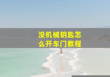 没机械钥匙怎么开车门教程