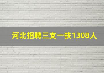 河北招聘三支一扶1308人