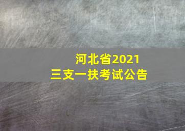 河北省2021三支一扶考试公告