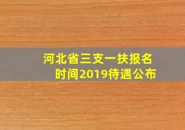 河北省三支一扶报名时间2019待遇公布