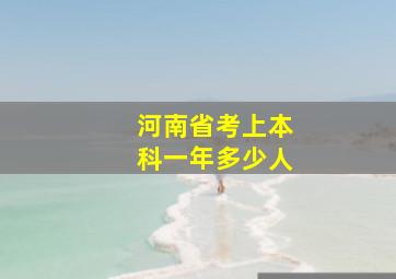 河南省考上本科一年多少人