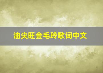 油尖旺金毛玲歌词中文