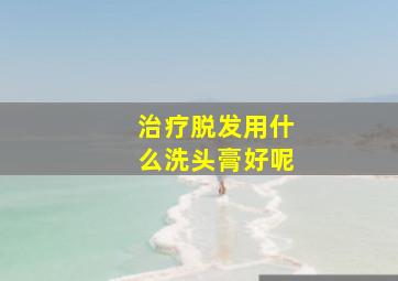 治疗脱发用什么洗头膏好呢