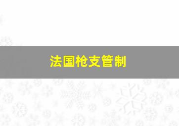 法国枪支管制