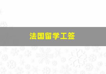 法国留学工签