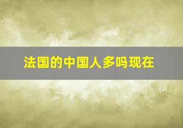 法国的中国人多吗现在