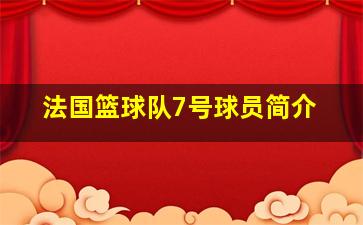 法国篮球队7号球员简介