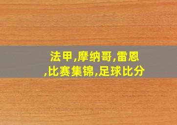 法甲,摩纳哥,雷恩,比赛集锦,足球比分