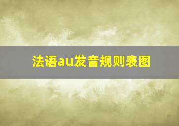 法语au发音规则表图