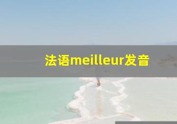 法语meilleur发音