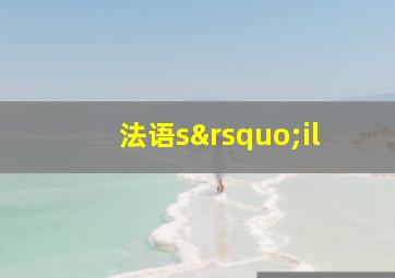 法语s’il