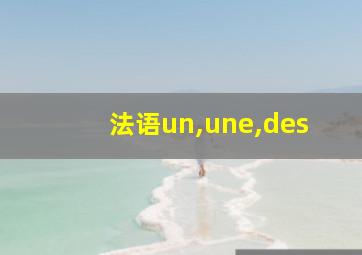 法语un,une,des