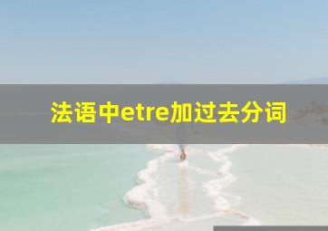 法语中etre加过去分词