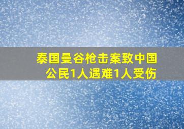 泰国曼谷枪击案致中国公民1人遇难1人受伤