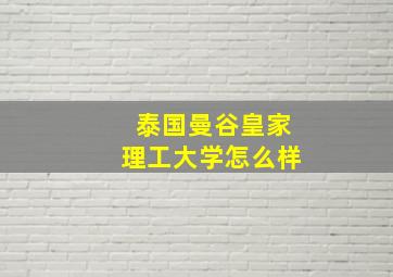 泰国曼谷皇家理工大学怎么样