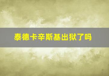 泰德卡辛斯基出狱了吗