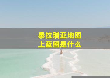 泰拉瑞亚地图上蓝圈是什么