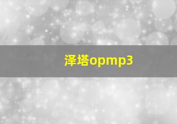 泽塔opmp3